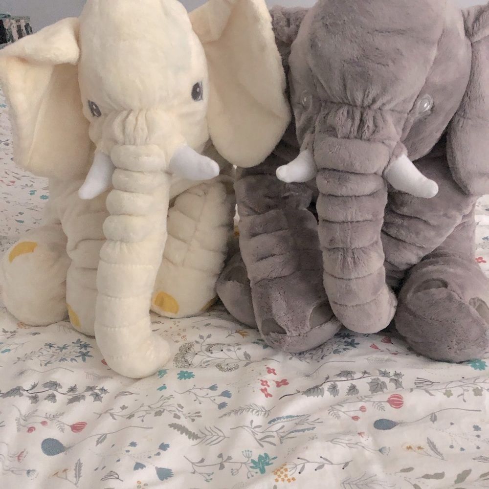 Two Plush soft Elephants Bundle